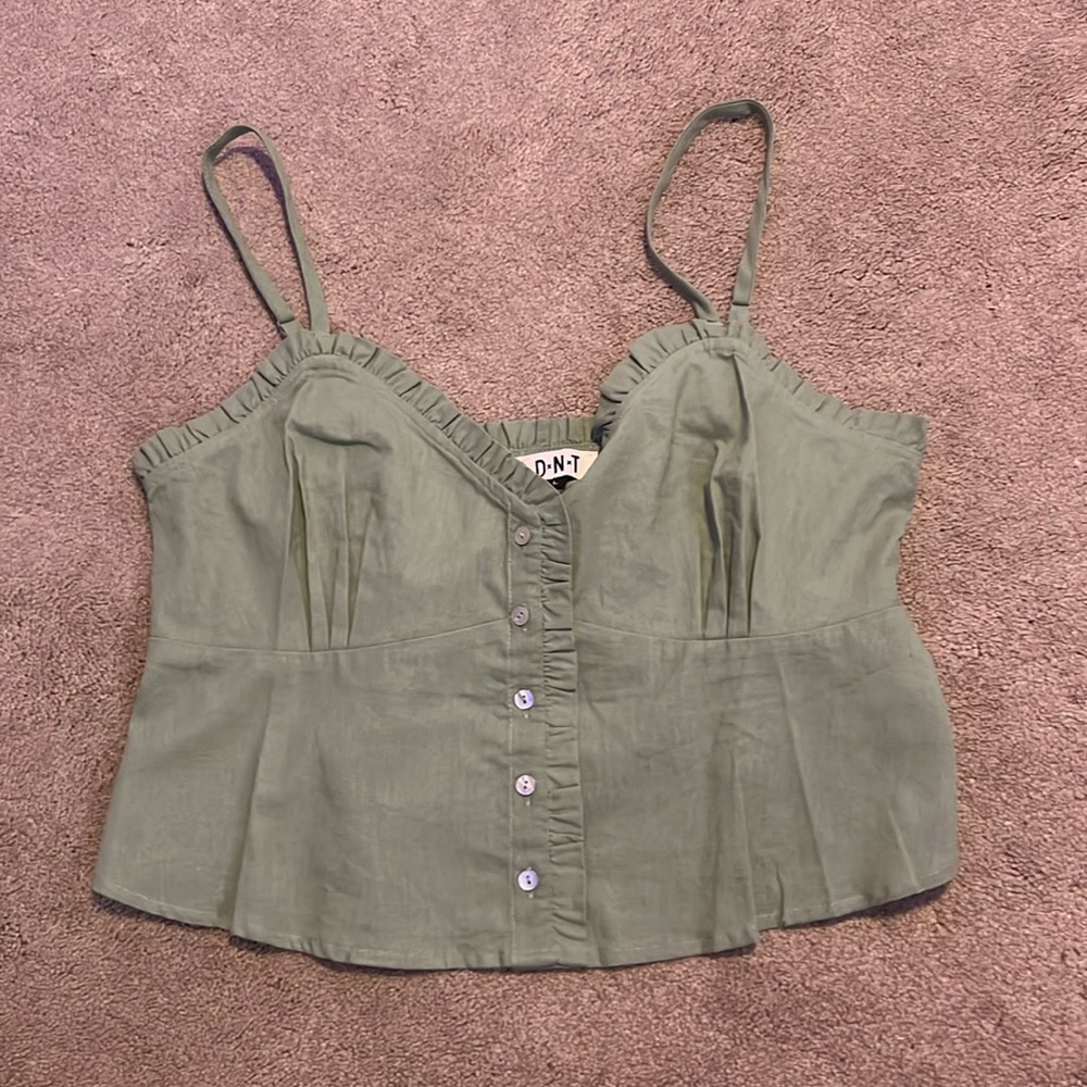 Army Green crop top